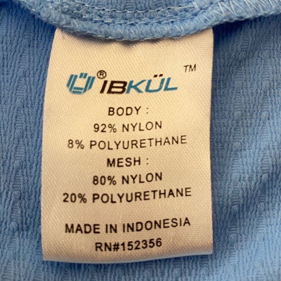 IBKUL Ibkareful Convertible Mock Neck UPF50 Blue Top Size Large - Picture 7 of 11
